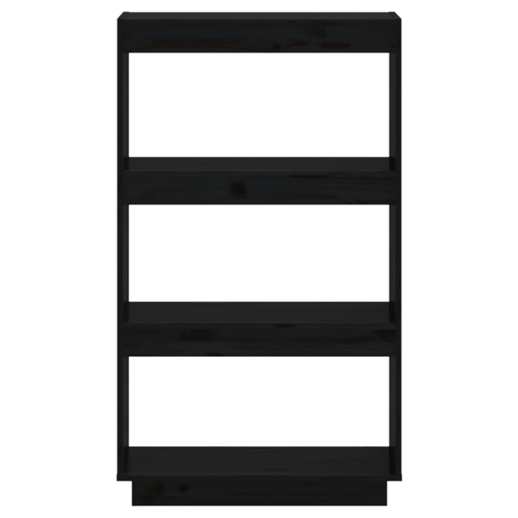 Bücherregal/Raumteiler Schwarz 60x35x103 cm Massivholz Kiefer - Pazzar.ch