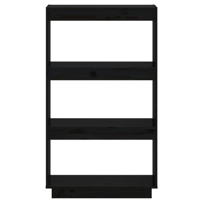 Bücherregal/Raumteiler Schwarz 60x35x103 cm Massivholz Kiefer - Pazzar.ch