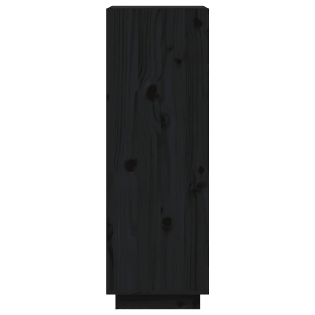 Bücherregal/Raumteiler Schwarz 60x35x103 cm Massivholz Kiefer - Pazzar.ch