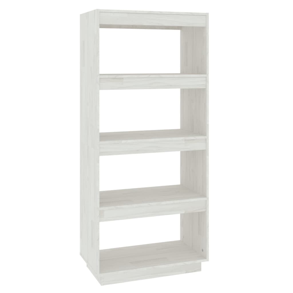 Bücherregal/Raumteiler Weiß 60x35x135 cm Massivholz Kiefer - Pazzar.ch