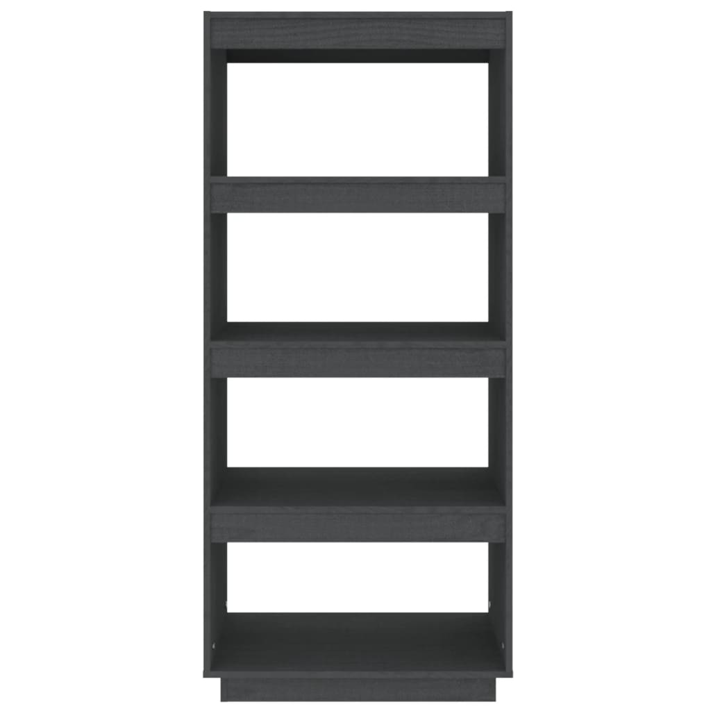 Bücherregal/Raumteiler Grau 60x35x135 cm Massivholz Kiefer - Pazzar.ch