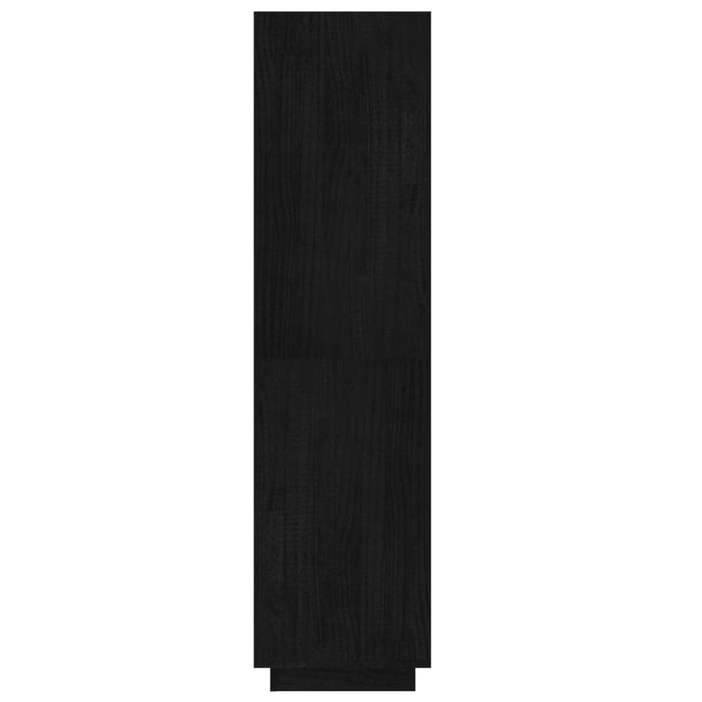 Bücherregal/Raumteiler Schwarz 60x35x135 cm Massivholz Kiefer - Pazzar.ch