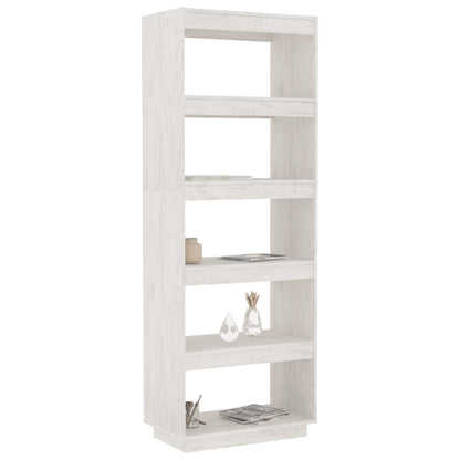 Bücherregal/Raumteiler Weiß 60x35x167 cm Massivholz Kiefer - Pazzar.ch