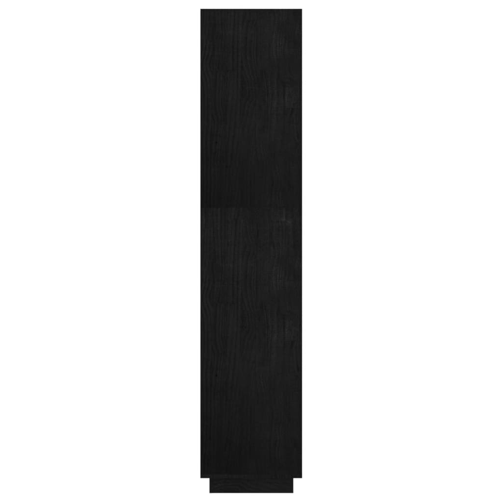 Bücherregal/Raumteiler Schwarz 60x35x167 cm Massivholz Kiefer - Pazzar.ch