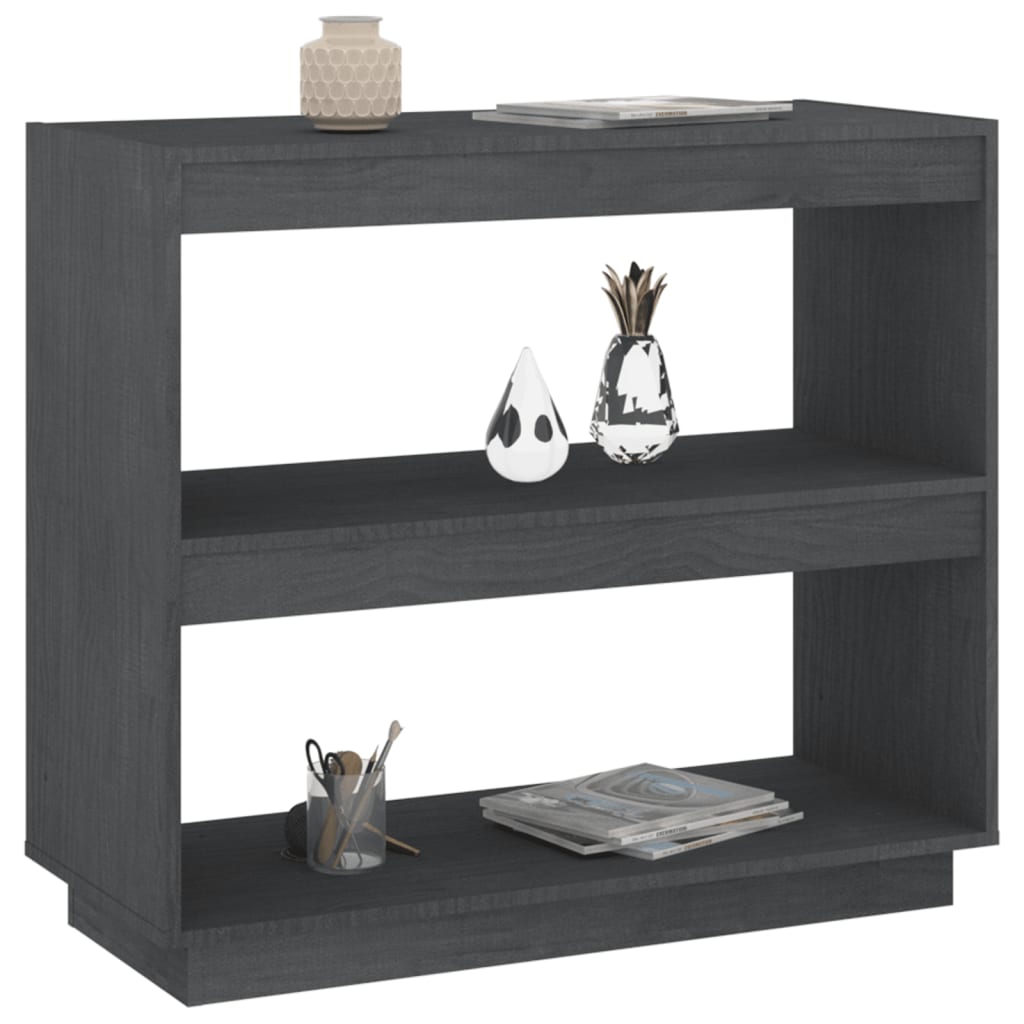 Bücherregal Grau 80x35x71 cm Massivholz Kiefer - Pazzar.ch