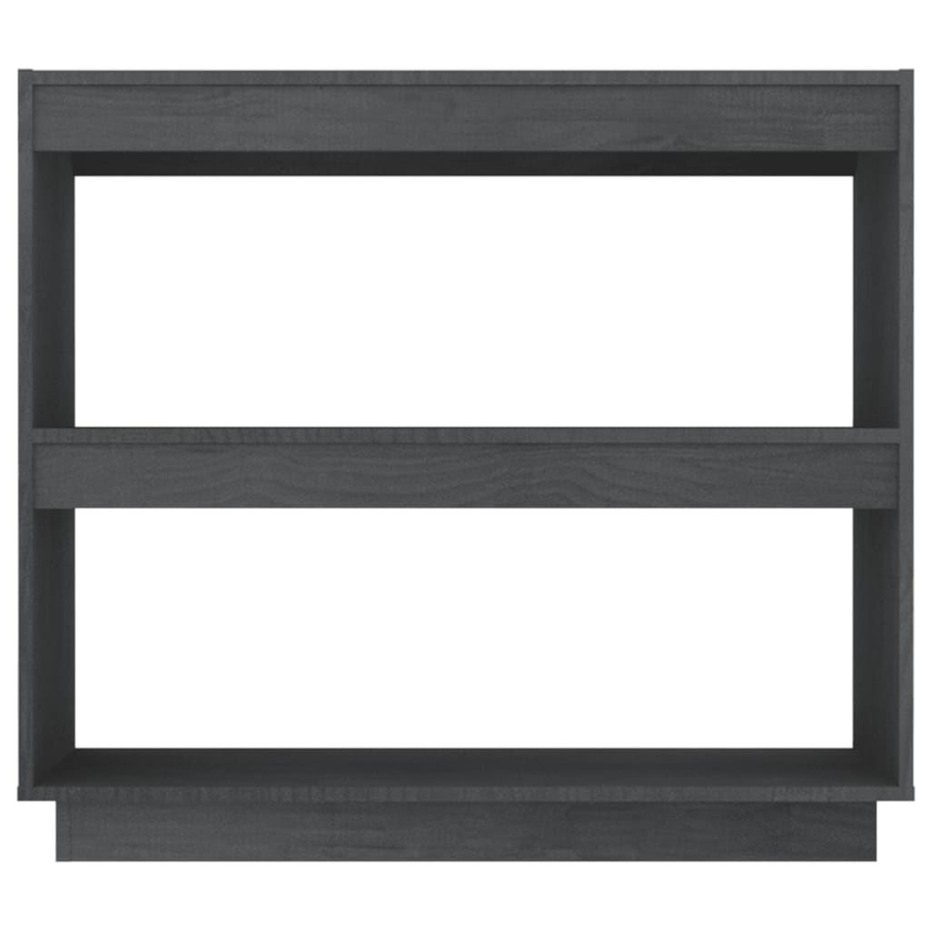 Bücherregal Grau 80x35x71 cm Massivholz Kiefer