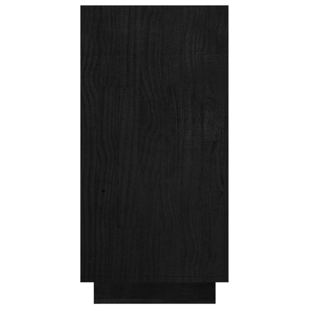 Bücherregal Schwarz 80x35x71 cm Massivholz Kiefer - Pazzar.ch