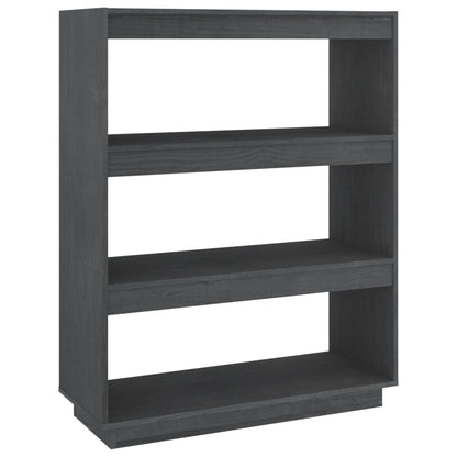 Bücherregal/Raumteiler Grau 80x35x103 cm Massivholz Kiefer - Pazzar.ch