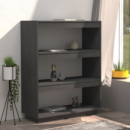 Bücherregal/Raumteiler Grau 80x35x103 cm Massivholz Kiefer - Pazzar.ch