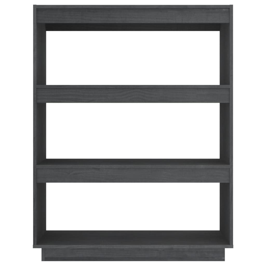 Bücherregal/Raumteiler Grau 80x35x103 cm Massivholz Kiefer - Pazzar.ch