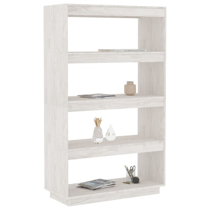 Bücherregal/Raumteiler Weiß 80x35x135 cm Massivholz Kiefer - Pazzar.ch