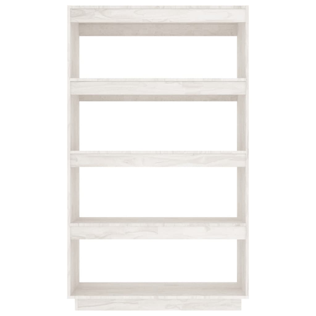 Bücherregal/Raumteiler Weiß 80x35x135 cm Massivholz Kiefer