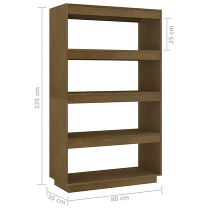 Bücherregal/Raumteiler Honigbraun 80x35x135 Massivholz Kiefer - Pazzar.ch