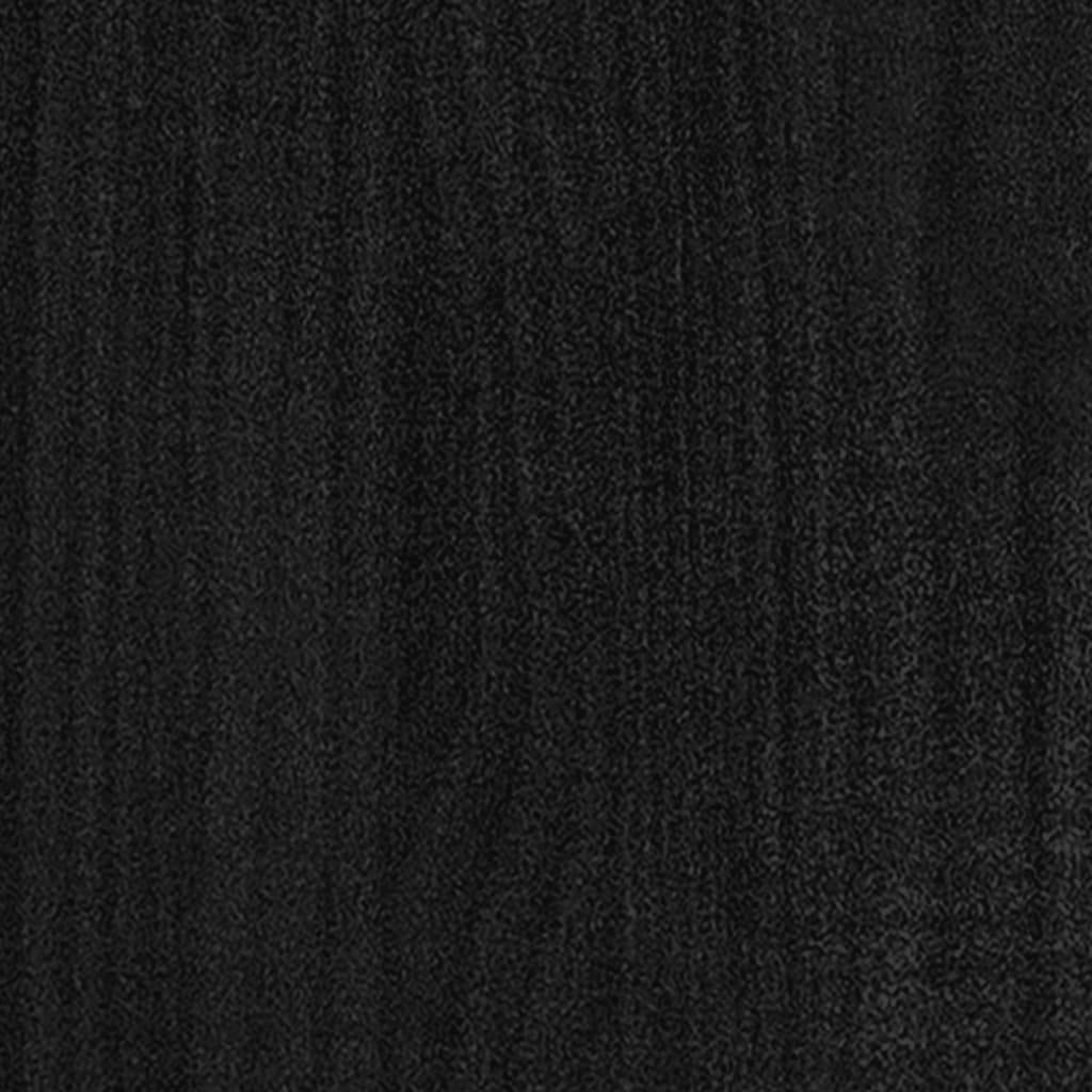 Bücherregal/Raumteiler Schwarz 80x35x135 cm Massivholz Kiefer - Pazzar.ch