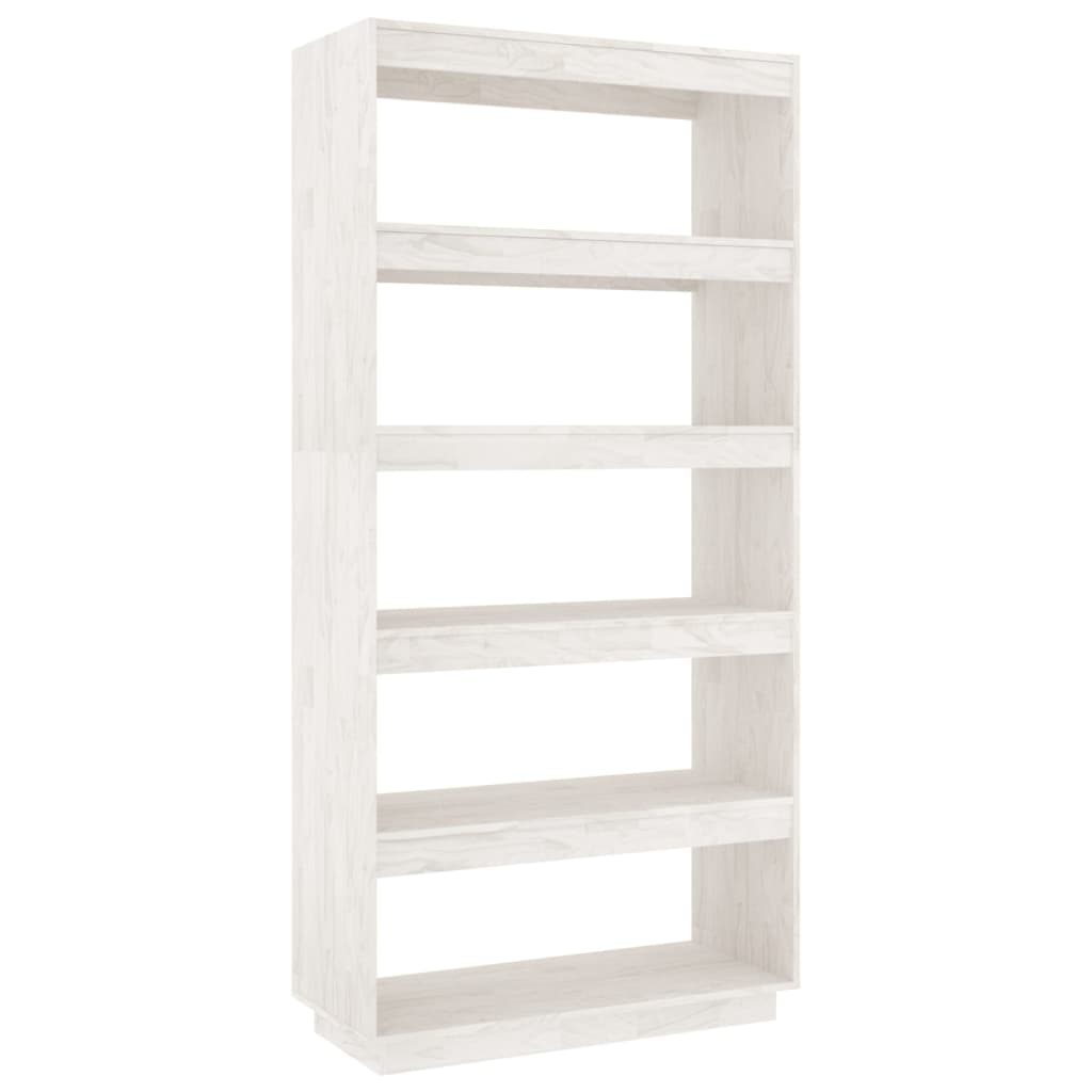 Bücherregal/Raumteiler Weiß 80x35x167 cm Massivholz Kiefer - Pazzar.ch