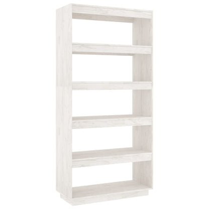 Bücherregal/Raumteiler Weiß 80x35x167 cm Massivholz Kiefer - Pazzar.ch