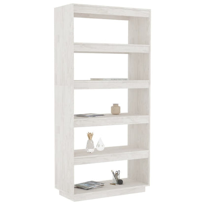 Bücherregal/Raumteiler Weiß 80x35x167 cm Massivholz Kiefer - Pazzar.ch