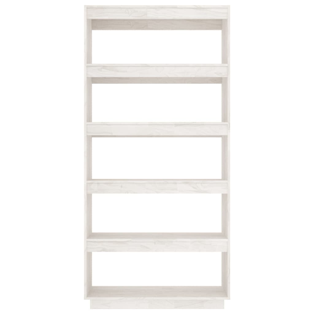 Bücherregal/Raumteiler Weiß 80x35x167 cm Massivholz Kiefer - Pazzar.ch
