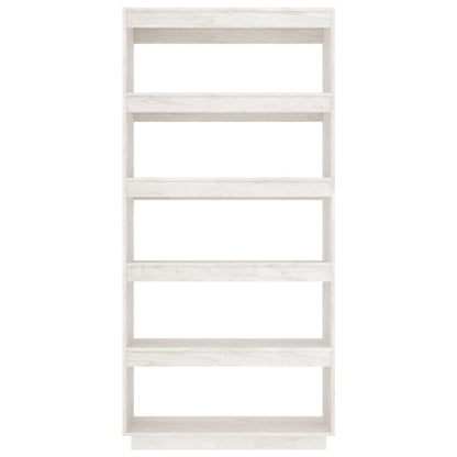 Bücherregal/Raumteiler Weiß 80x35x167 cm Massivholz Kiefer - Pazzar.ch