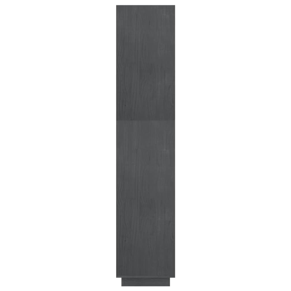 Bücherregal/Raumteiler Grau 80x35x167 cm Massivholz Kiefer - Pazzar.ch
