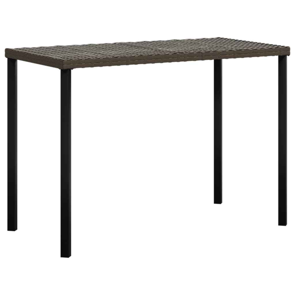 5-tlg. Sofagarnitur in L-Form mit Kissen Poly Rattan Braun - Pazzar.ch