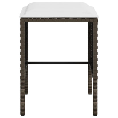 5-tlg. Sofagarnitur in L-Form mit Kissen Poly Rattan Braun - Pazzar.ch