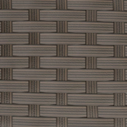5-tlg. Sofagarnitur in L-Form mit Kissen Poly Rattan Braun - Pazzar.ch