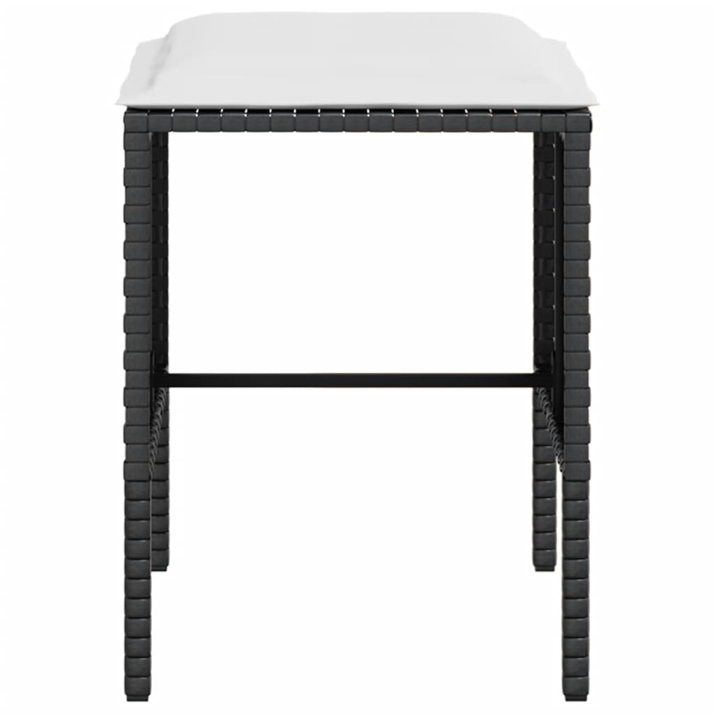 5-tlg. Sofagarnitur in L-Form mit Kissen Poly Rattan Schwarz - Pazzar.ch