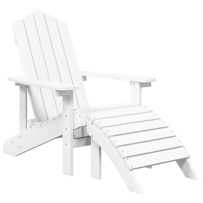 Adirondack-Gartenstuhl mit Fußstütze HDPE Weiß - Pazzar.ch