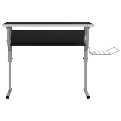 Basteltisch Schwarz & Grau 110x53x(58-87)cm Holzwerkstoff Stahl - Pazzar.ch