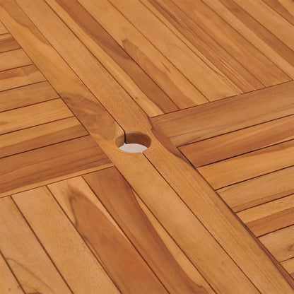 Garten-Esstisch 110x110x75 cm Massivholz Teak - Pazzar.ch
