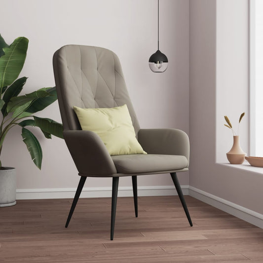 Relaxsessel Hellgrau Samt - Pazzar.ch