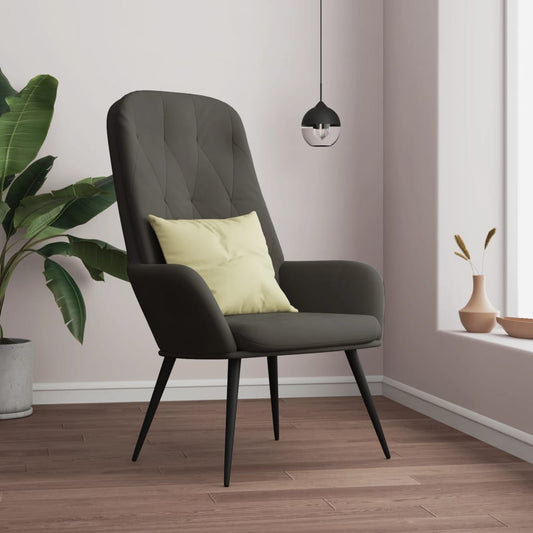 Relaxsessel Dunkelgrau Samt - Pazzar.ch