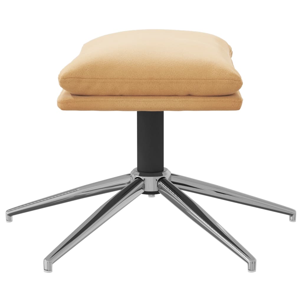 Fußhocker Creme 60x60x35 cm Mikrofasergewebe - Pazzar.ch