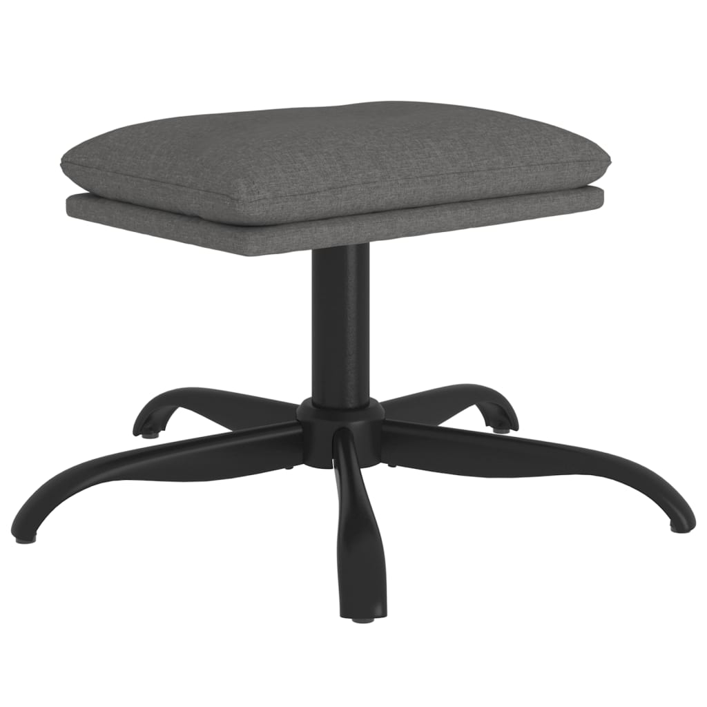 Fußhocker Hellgrau 60x60x36 cm Stoff - Pazzar.ch