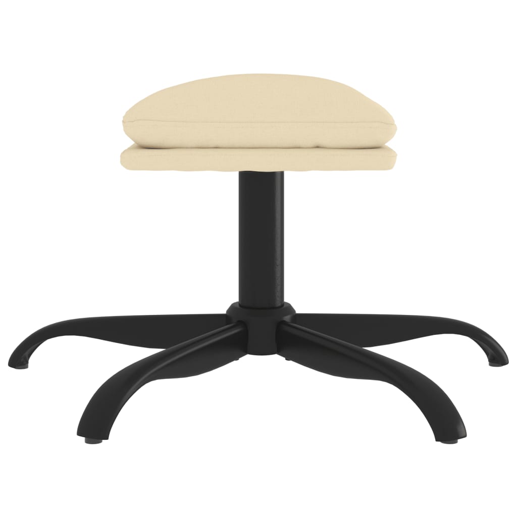 Fußhocker Creme 60x60x36 cm Stoff - Pazzar.ch