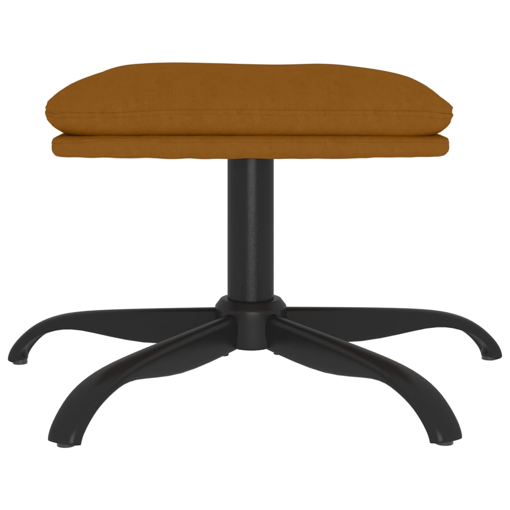 Fußhocker Braun 60x60x36 cm Samt - Pazzar.ch