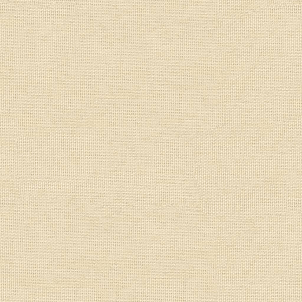 Fußhocker Creme 60x60x36 cm Stoff und Kunstleder - Pazzar.ch