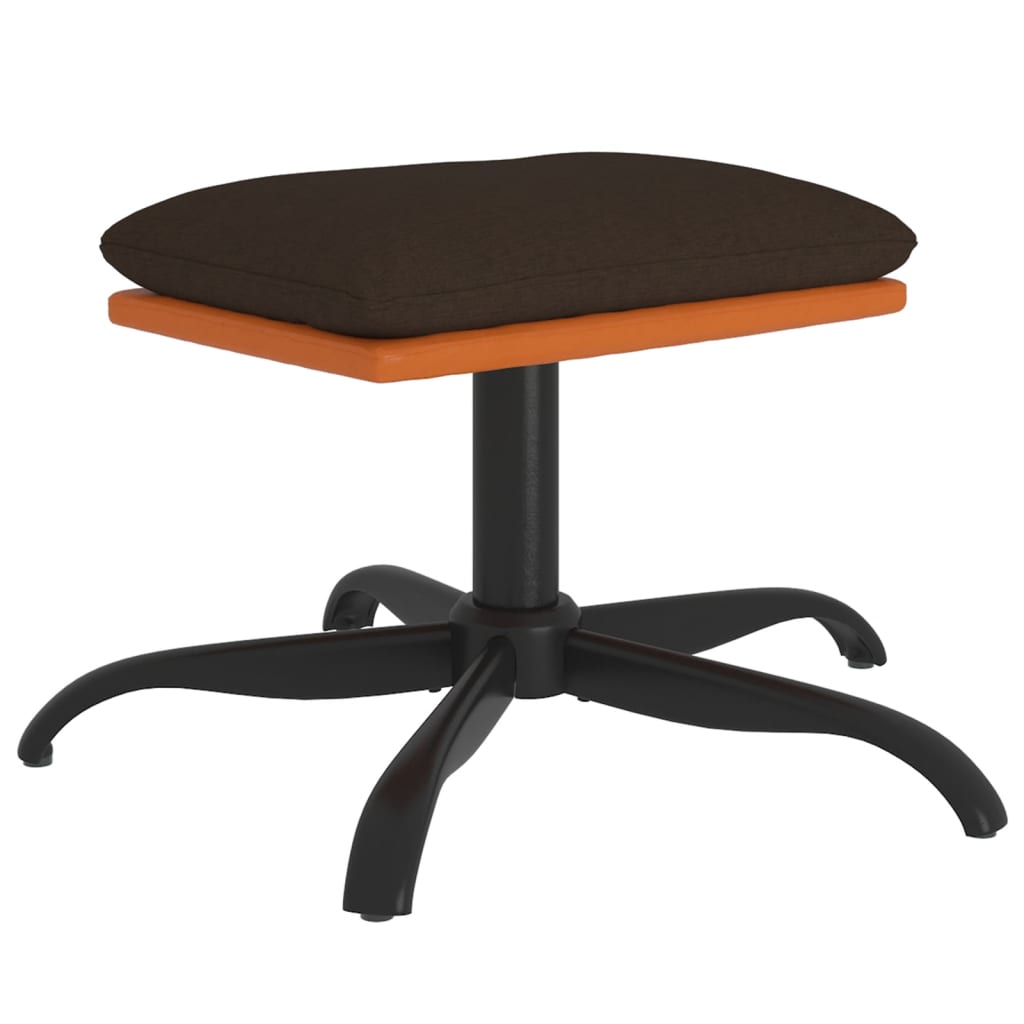 Fußhocker Braun 60x60x36 cm Stoff und Kunstleder - Pazzar.ch