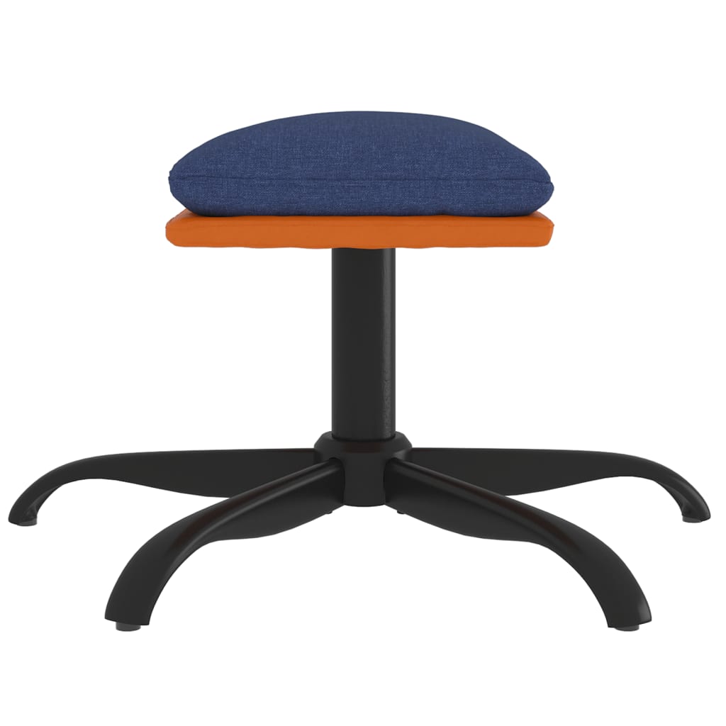 Fußhocker Blau 60x60x36 cm Stoff und Kunstleder - Pazzar.ch