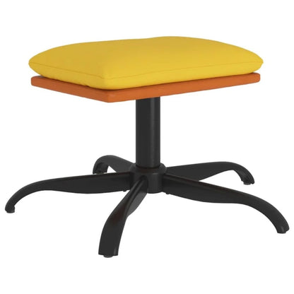 Fußhocker Senfgelb 60x60x36 cm Stoff und Kunstleder - Pazzar.ch