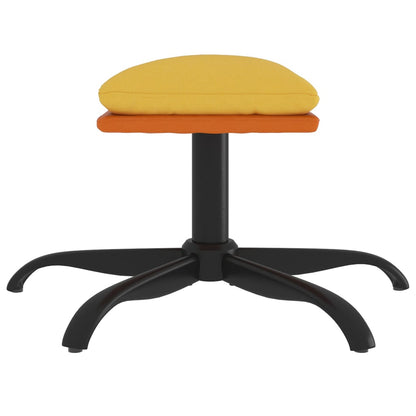 Fußhocker Senfgelb 60x60x36 cm Stoff und Kunstleder - Pazzar.ch