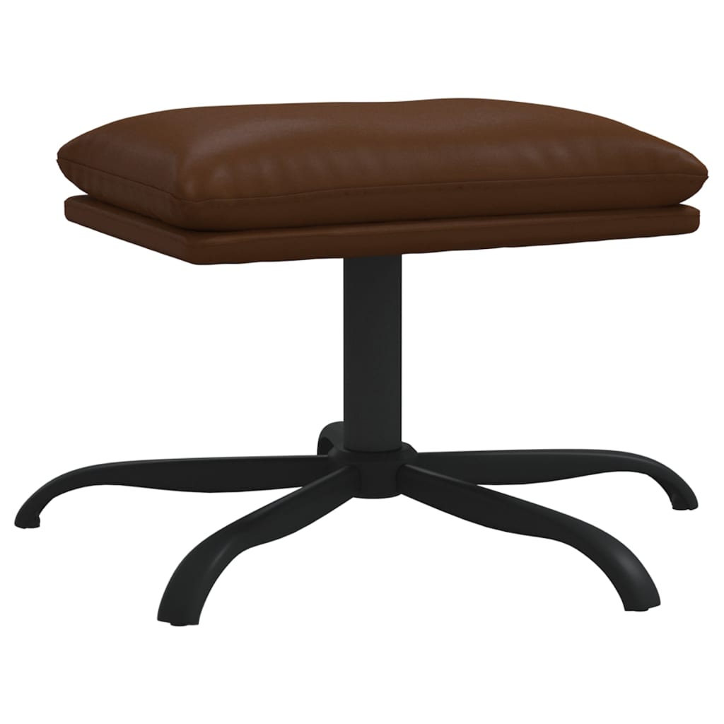 Fußhocker Braun 45x29,5x36 cm Kunstleder Glänzend - Pazzar.ch