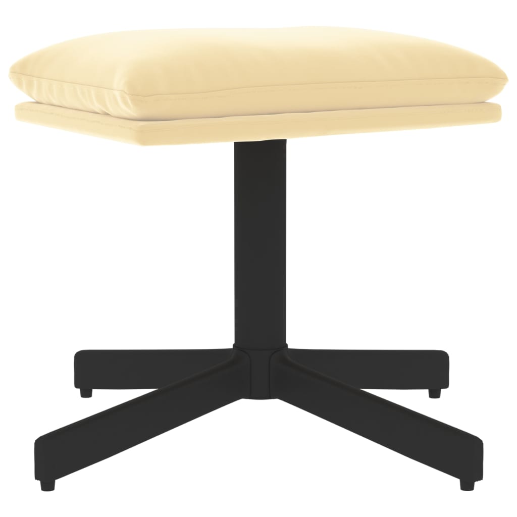 Fußhocker Cremeweiß 60x60x36 cm Samt - Pazzar.ch