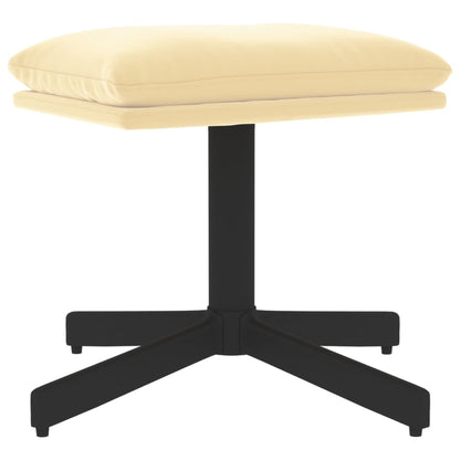 Fußhocker Cremeweiß 60x60x36 cm Samt - Pazzar.ch
