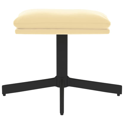 Fußhocker Cremeweiß 60x60x36 cm Samt - Pazzar.ch