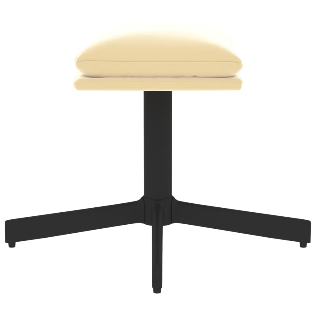 Fußhocker Cremeweiß 60x60x36 cm Samt - Pazzar.ch