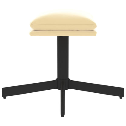 Fußhocker Cremeweiß 60x60x36 cm Samt - Pazzar.ch