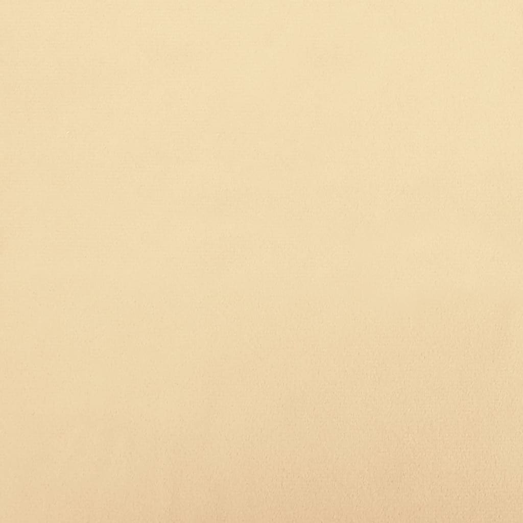 Fußhocker Cremeweiß 60x60x36 cm Samt - Pazzar.ch