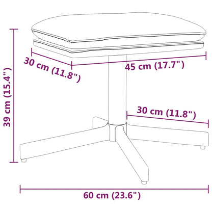 Fußhocker Cremeweiß 60x60x36 cm Samt - Pazzar.ch